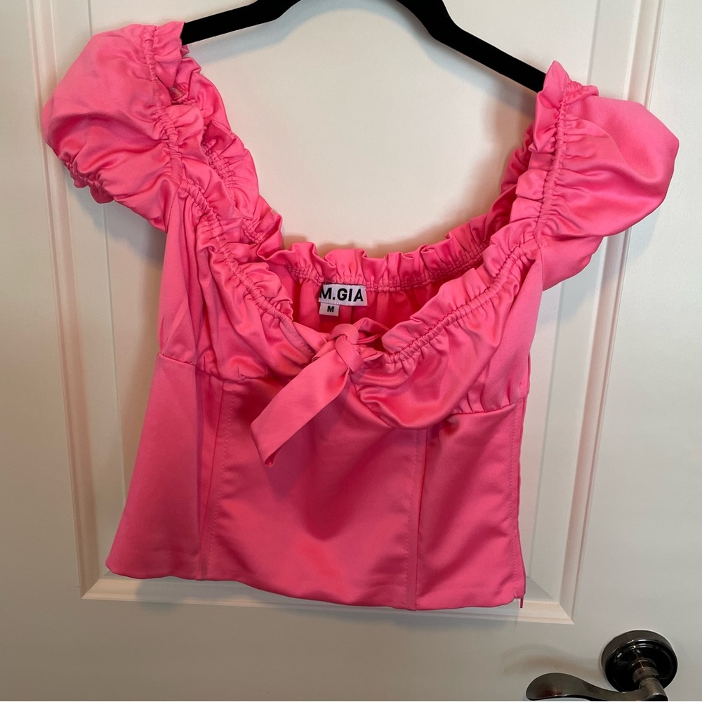 I AM GIA Naomi Bustier Top in Hot Pink Size Medium - Picture 2 of 9